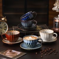 Striped Raku Ceramic Mug Glaze Variation Elegant Coffee Cup Home Office & Hotel Use Handcrafted Tea Drinking Cup Artistic Finish