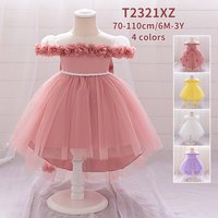 Kids‘ Clothing Baby Birthday Dress Children’s Princess Dress With Tail Mesh Fluffy Dress