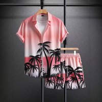 Clothing Hawaiian Floral Beach Shirt Short Sleeved Summer 3D Printing Casual Loose Foreign Trade Cross Border Shirt Shorts