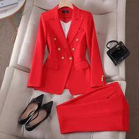 Clothing High grade double breasted suit professional suit goddess like host work clothes