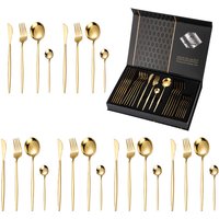 Stainless Steel Cutlery 24 Piece Set Portuguese Western Hotel Steak Knife Fork And Spoon Gift Box Set