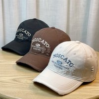American Retro Embroidered Letter Baseball Cap Fashionable Trendy Sun Hat Curved Brim Duckbill Hat