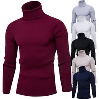 casual sweater fashion simple high collar knitted slim bottoming shirt