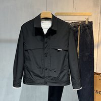 Flip Collar Jacket Jacket Korean Version Slim Fit Versatile Workwear Casual Jacket Trendy Spring Autumn Seasons