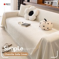 Velvet Chenille Sofa Cover Blanket Large Universal Protector Couches Sectionals Recliners Anti Scratch Fabric Pet Owners