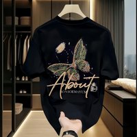 Clothing Heavy Cotton Short Sleeved T Shirt Casual Trend Summer Ins Round Neck Top Trendy Versatile Half Sleeve