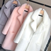 fur one imitation fur fur mink coat long coat mink