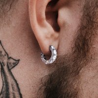 Men And Women's Jewelry Hip Hop Zircon Stud Earrings Geometric Design High-Quality Electroplated Punk Style Unisex Accessories