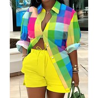Women's Clothing Fashion Printing Temperament Commuting Two-piece Set