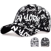 Hats Male Korean Fashion Summer Graffiti Hip Hop Hats Sun hat Versatile Handsome Duck Tongue Hats Lovers Baseball cap
