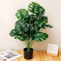 Simulation plastic 18 head turtle leaf living room decoration potted plant background wall flower arrangement artificial turtle leaf