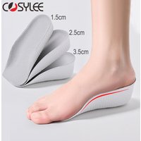 Arch Height Increase Insoles Half Orthopedic Breathable Memory Foam 7 Points Lifts Shoe Pads Flat Feet Support
