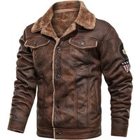 Vintage WWII USAAF Flight Jacket Genuine Leather & Faux Fur Lined Aviator Bomber Coat Military Style Outerwear