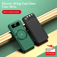 Cross border Wireless Built Cable Bank Large Capacity 20000mAh Mobile Power Fast Charging Custom