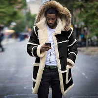 Fur 2022 Winter Thick Coat Suede Cotton Lamb Hooded Jacket s Punk Warm Leather Plush Inside