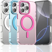 Matte Candy Magnetic Wireless Charging Transparent Case IPhone 16 14 13 12 11 15 Pro Max Plus Shockproof Cover