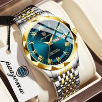 Luxury Brand Man Watch Waterproof Luminous Date Week Men's Quartz Wristwatch Stainless Steel Fashion Sports Men Watches