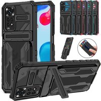 ShockProof Armor Case For Xiaomi Redmi Note 11S 11 10 10S 9 Pro Max 11T Poco M4 M3 X3 Pro Anti Shock KickStand Card Slot