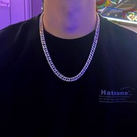 Cuban Necklace Men Titanium Steel Non-Fading Thick Hip-Hop Men's Versatile Trendy Brand Plain Collarbone Chain For Women