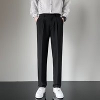 Clothing High End Suit Trousers Summer Wide Leg Straight Loose Trendy Casual Trousers