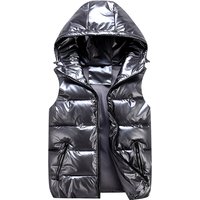 Clothing 2025 Shiny Cotton Vest Middle Large Fashionable Parent Couple Short Cotton Vest