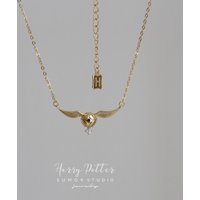 Hali Potter Snitch Necklace Women, Ins Style Niche Design Clavicle Chain, Exquisite Valentine's Day Gift For Girls