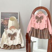 JINYONG Sweater Two Piece Set JK Suit Princess Skirt Suit Autumn Clothing