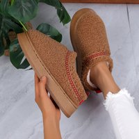fluffy thick warm cotton shoes casual hundred match thick sole increase light shoes