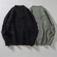 Clothing Breathable Casual High Street Design Niche Tassel Sweater Trendy Brand Loose Couple Round Neck Sweater