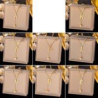 Jewelry Simple Style Classic Style Letter Stainless Steel 304 Stainless Steel Pendant Necklace