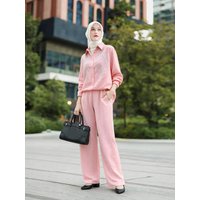 Women's Embellished Wide-Leg Pants Set - Southeast Asian Inspired Luxury Outfit