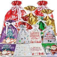 Christmas Gift Bag suit 2024 New Cross Border Christmas Gift Bag Decorative Candy Bag Drawstring Bag