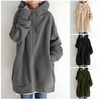 Women's Pullover Loose Long-sleeved Fleece Hoodie