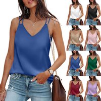 2024 Solid Sleeveless Camisole T shirt Top Clothing