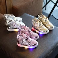 Tenis Children Led Shoe Lighted Sneakers Boys Girls Kids Lights with Wings Sports Glowing Casual Shoes
