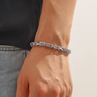 Bracelet Titanium Steel Men's Square Chain Fashion Men's Emperor Chain Gold Motorcycle Bracelet