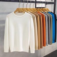 Men's Clothing Autumn And Winter Solid Color Slim Round Neck Sweater Versatile Knitted Sweater
