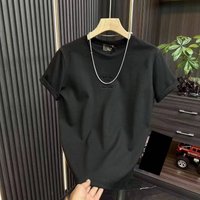 Clothing Base Layer Shirt Round Neck Short Sleeve Solid Versatile Stylish Top Formal & Casual