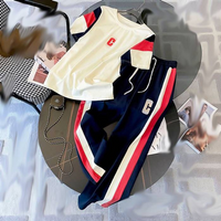 Clothing Hooded Sportswear Suit 2023 Summer Slim Letter T Shirt Top Pants Casual Suit