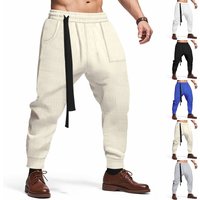 Clothing Casual Pants Hip Hop Solid Loose Wide Leg Cuffed Trousers