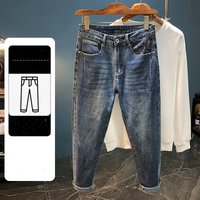 Clothing High End Jeans Autumn Winter Retro Trend Loose Harem Pants Embroidered Elastic Casual Long Pants