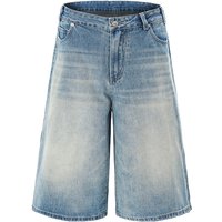 Men's Clothing Summer New Four Color Loose American Baggy Jeans Seven Point Jeans Men's Straight Wide Leg Versatile