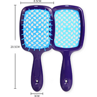 Cepillo de malla cuadrado para el cabello – Peine colorido para desenredar y masajear el cuero cabelludo (29 colores)