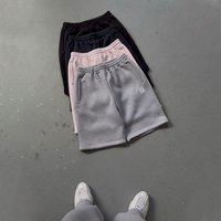 Men's Retro Y2K Street Hip-Hop Casual Shorts Loose Fit Solid Color Sports Elastic Waist Mid-Waist Black Summer Autumn Shorts-5