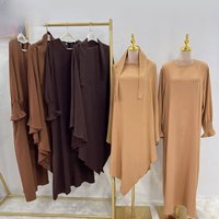 Clothing Dubai Turkish Solid Dress Headscarf Lr591+Hj907