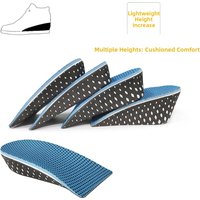 Height Enhancing Insoles For Men And Women, Comfortable Shock Absorbing, Invisible Leisure Sports, Memory Foam, Height Enhancing Half Pad