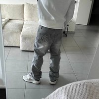 Suvene Trendy Streetwear Embroidered Zipper Straight Leg Trousers Casual Sports Sweatshirts Sweatpants