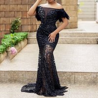 Clothing Dress One Shoulder Sequin Slim Hip Mermaid Evening Dress