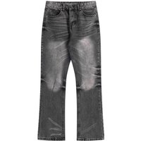 Men's Clothing Retro Vintage Washed Black 646 Flared Jeans