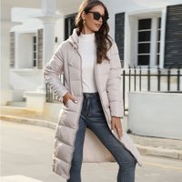 Cotton padded Coat Mid length Slim fitting Cotton padded Jacket Warm Down padded Coat Jacket